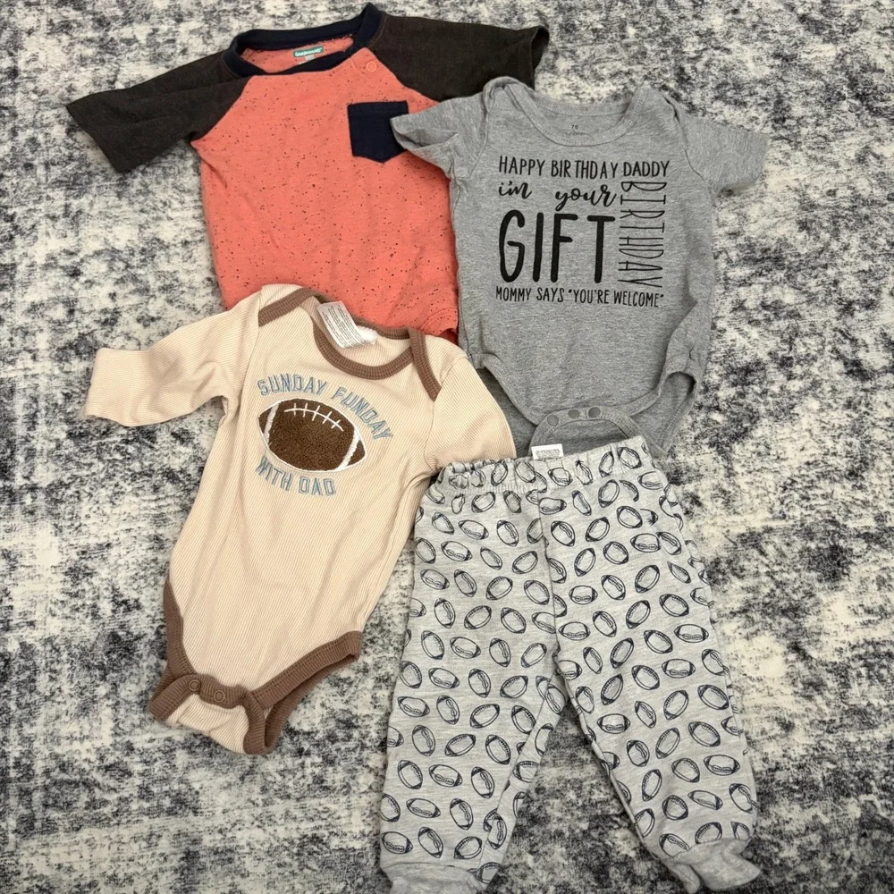 True Religion Carters Gerber Baby Boy 11pc Lot Bodysuits Romper Pants 0-18M